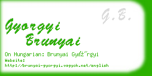 gyorgyi brunyai business card